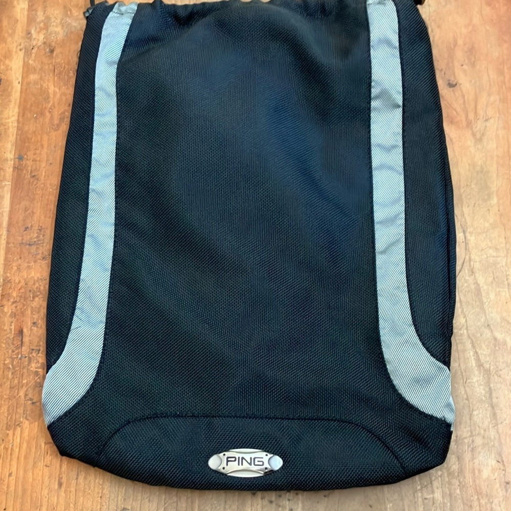 Ping shoe / accessory drawstring bag 15” by 11”